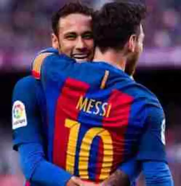Sad Moment As Messi Bids Neymar Farewell As He Leaves Barca For PSG